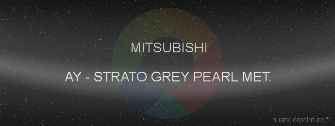 Peinture Mitsubishi AY Strato Grey Pearl Met.
