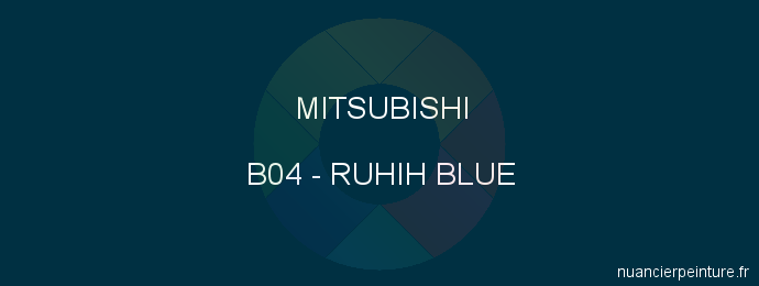 Peinture Mitsubishi B04 Ruhih Blue