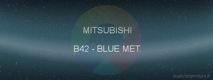 Peinture Mitsubishi B42 Blue Met.
