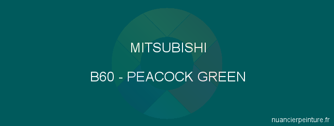 Peinture Mitsubishi B60 Peacock Green