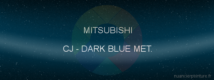 Peinture Mitsubishi CJ Dark Blue Met.
