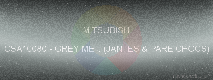 Peinture Mitsubishi CSA10080 Grey Met. (jantes & Pare Chocs)