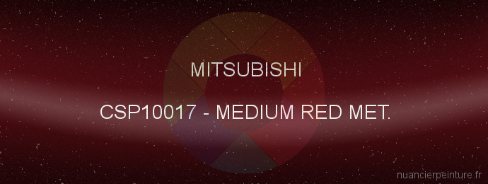 Peinture Mitsubishi CSP10017 Medium Red Met.