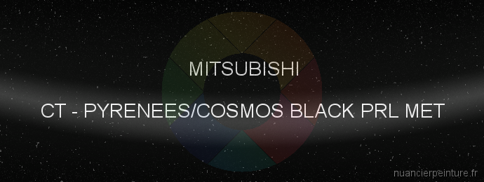 Peinture Mitsubishi CT Pyrenees/cosmos Black Prl Met