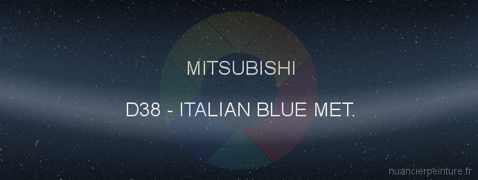 Peinture Mitsubishi D38 Italian Blue Met.