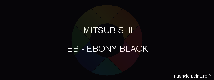 Peinture Mitsubishi EB Ebony Black