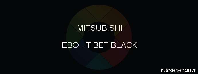 Peinture Mitsubishi EBO Tibet Black