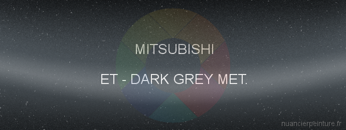 Peinture Mitsubishi ET Dark Grey Met.