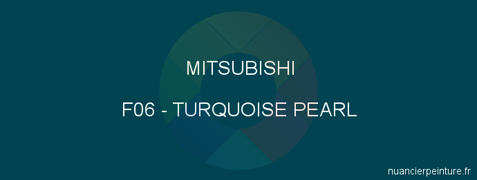 Peinture Mitsubishi F06 Turquoise Pearl