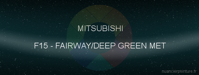 Peinture Mitsubishi F15 Fairway/deep Green Met