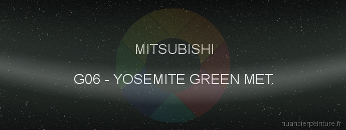 Peinture Mitsubishi G06 Yosemite Green Met.