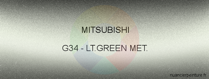 Peinture Mitsubishi G34 Lt.green Met.