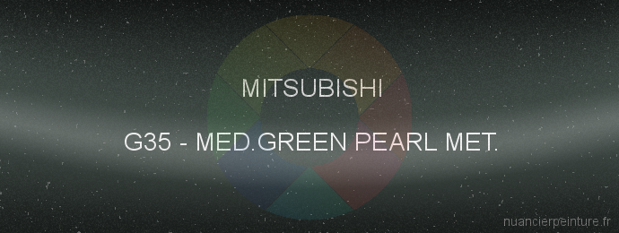 Peinture Mitsubishi G35 Med.green Pearl Met.