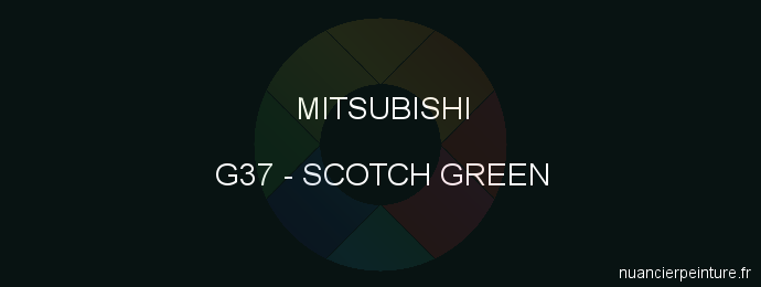 Peinture Mitsubishi G37 Scotch Green