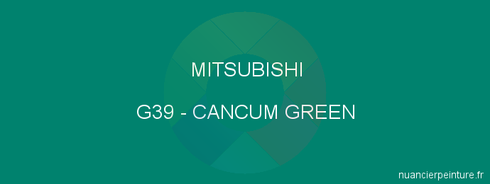 Peinture Mitsubishi G39 Cancum Green