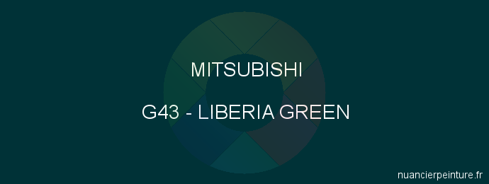 Peinture Mitsubishi G43 Liberia Green