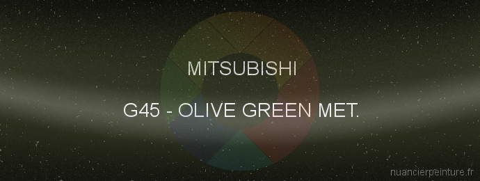 Peinture Mitsubishi G45 Olive Green Met.