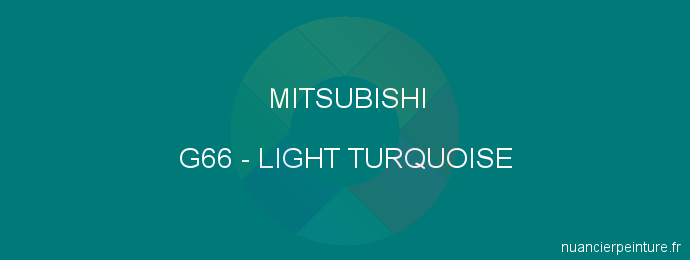 Peinture Mitsubishi G66 Light Turquoise