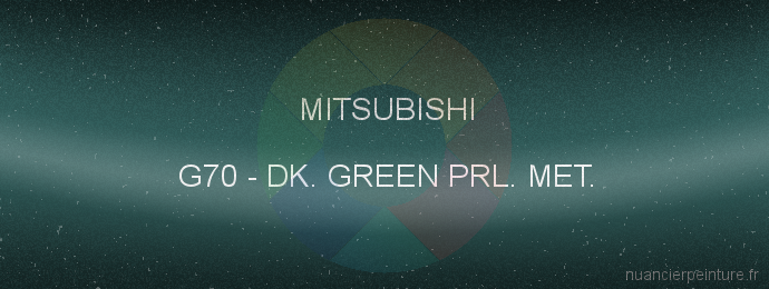 Peinture Mitsubishi G70 Dk. Green Prl. Met.