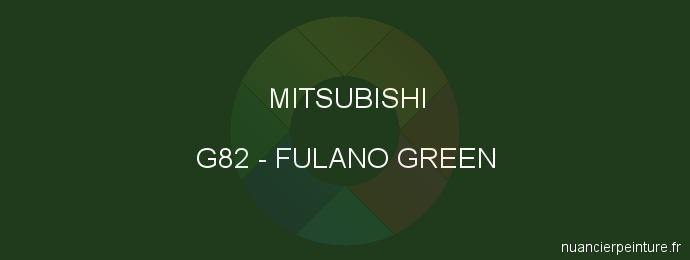 Peinture Mitsubishi G82 Fulano Green
