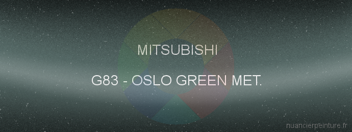 Peinture Mitsubishi G83 Oslo Green Met.