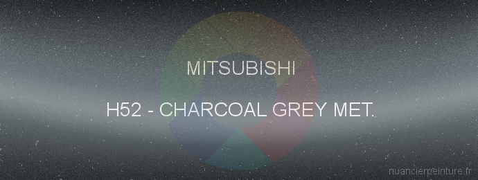 Peinture Mitsubishi H52 Charcoal Grey Met.
