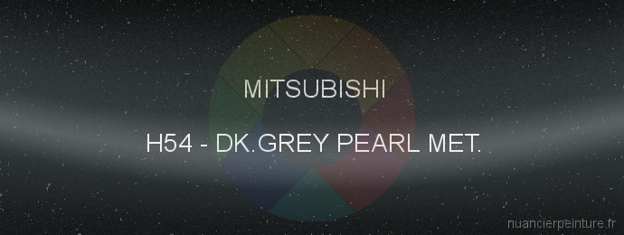 Peinture Mitsubishi H54 Dk.grey Pearl Met.