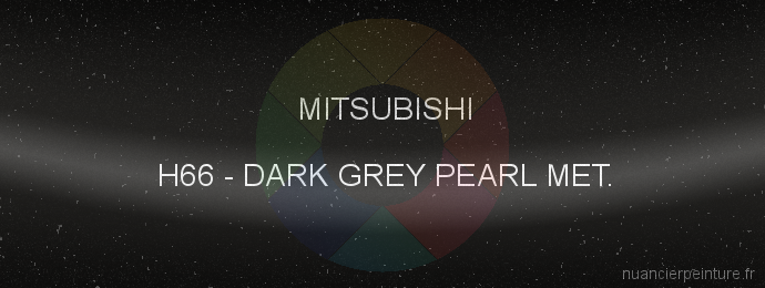 Peinture Mitsubishi H66 Dark Grey Pearl Met.