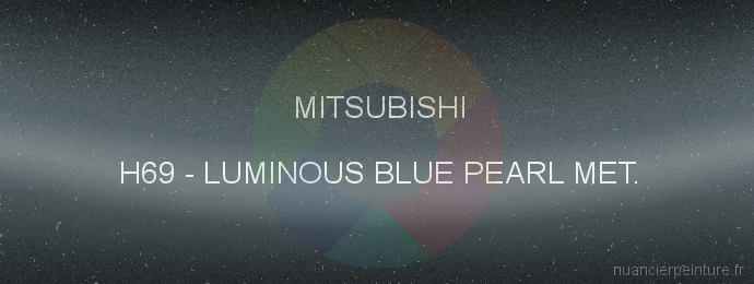 Peinture Mitsubishi H69 Luminous Blue Pearl Met.