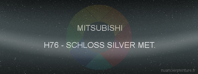 Peinture Mitsubishi H76 Schloss Silver Met.