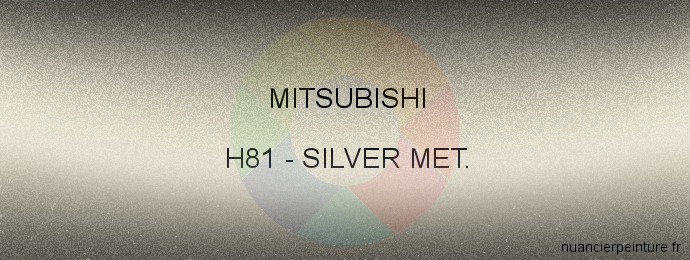 Peinture Mitsubishi H81 Silver Met.