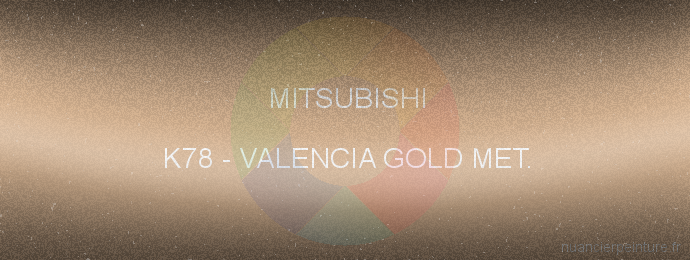 Peinture Mitsubishi K78 Valencia Gold Met.
