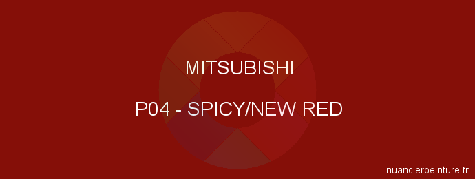 Peinture Mitsubishi P04 Spicy/new Red