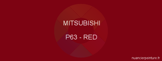 Peinture Mitsubishi P63 Red
