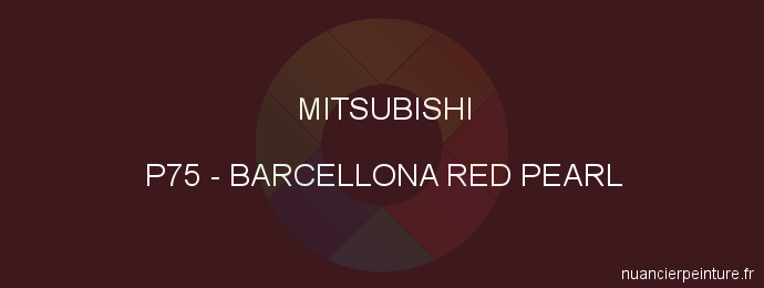 Peinture Mitsubishi P75 Barcellona Red Pearl