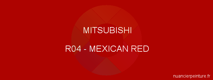 Peinture Mitsubishi R04 Mexican Red