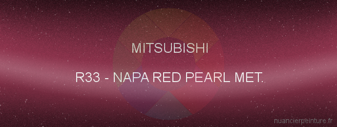 Peinture Mitsubishi R33 Napa Red Pearl Met.