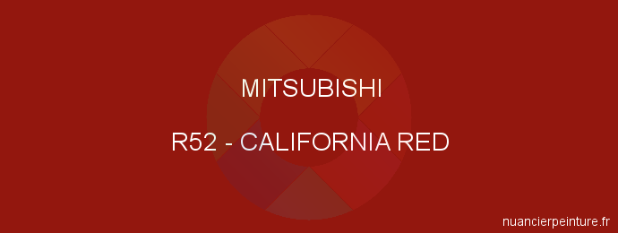 Peinture Mitsubishi R52 California Red