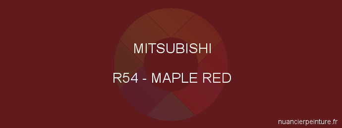 Peinture Mitsubishi R54 Maple Red