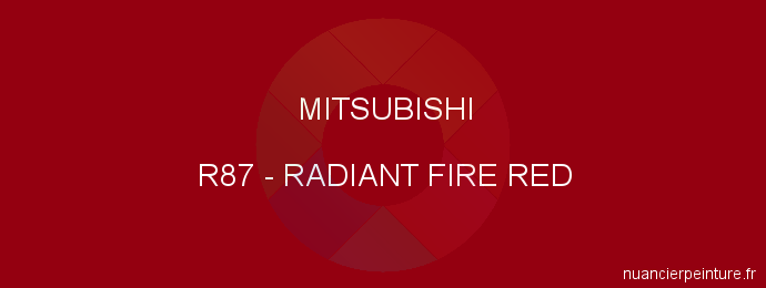Peinture Mitsubishi R87 Radiant Fire Red