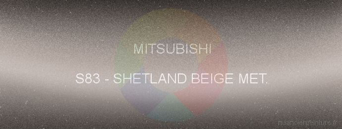 Peinture Mitsubishi S83 Shetland Beige Met.