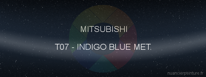 Peinture Mitsubishi T07 Indigo Blue Met.