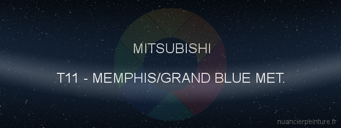Peinture Mitsubishi T11 Memphis/grand Blue Met.