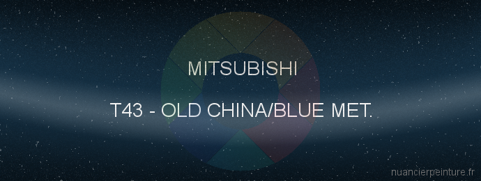 Peinture Mitsubishi T43 Old China/blue Met.