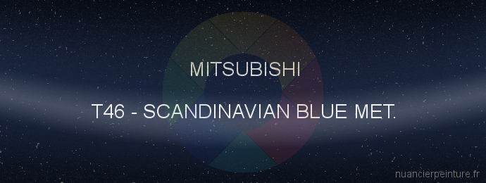 Peinture Mitsubishi T46 Scandinavian Blue Met.