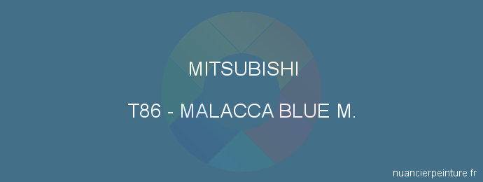Peinture Mitsubishi T86 Malacca Blue M.