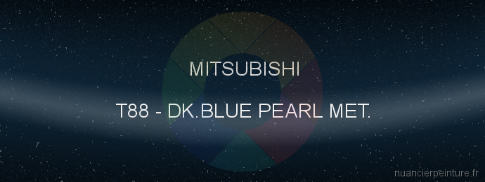 Peinture Mitsubishi T88 Dk.blue Pearl Met.