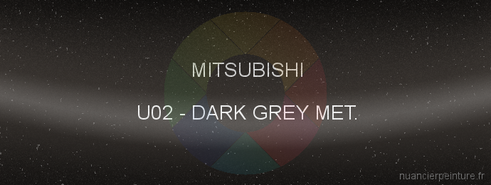 Peinture Mitsubishi U02 Dark Grey Met.