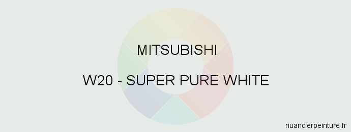 Peinture Mitsubishi W20 Super Pure White