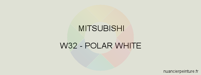 Peinture Mitsubishi W32 Polar White